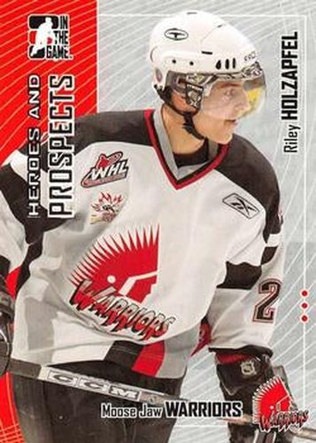 #420 Riley Holzapfel - Moose Jaw Warriors - 2005-06 In The Game Heroes and Prospects Hockey