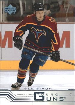 #420a Ben Simon - Atlanta Thrashers - 2001-02 Upper Deck Hockey