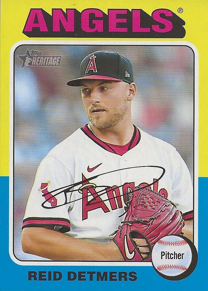 #422b Reid Detmers - Los Angeles Angels - 2024 Topps Heritage Baseball