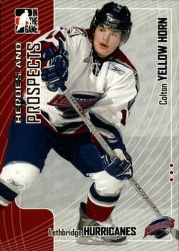#423 Colton Yellow Horn - Lethbridge Hurricanes - 2005-06 In The Game Heroes and Prospects Hockey