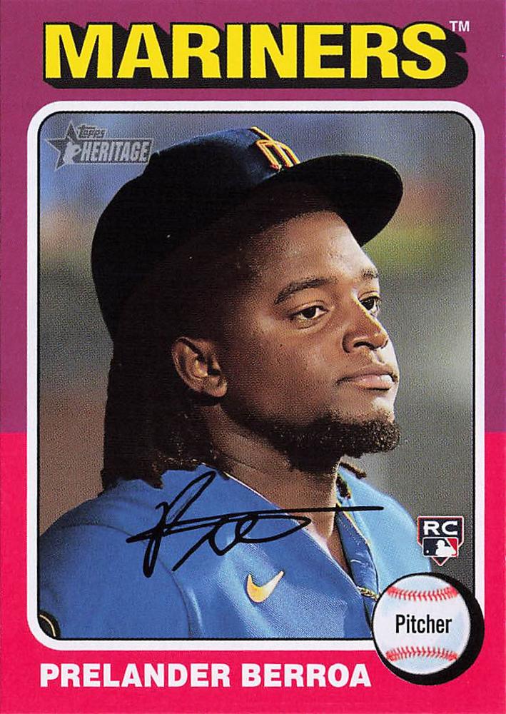 #424 Prelander Berroa - Seattle Mariners - 2024 Topps Heritage Baseball