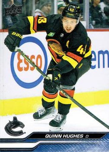 #426 Quinn Hughes - Vancouver Canucks -2023-24 Upper Deck Hockey