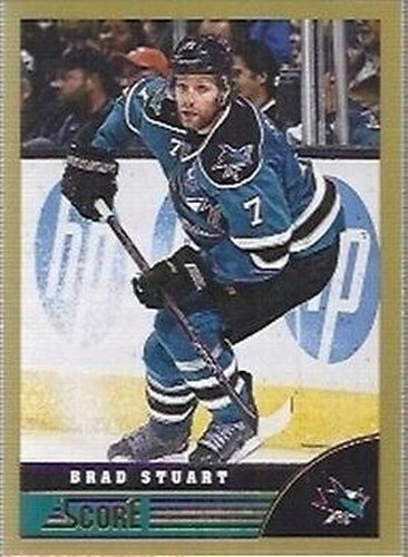 #429 Brad Stuart - San Jose Sharks - 2013-14 Score - Gold Hockey