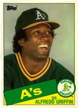 #42T Alfredo Griffin - Oakland Athletics - 1985 Topps Traded Baseball