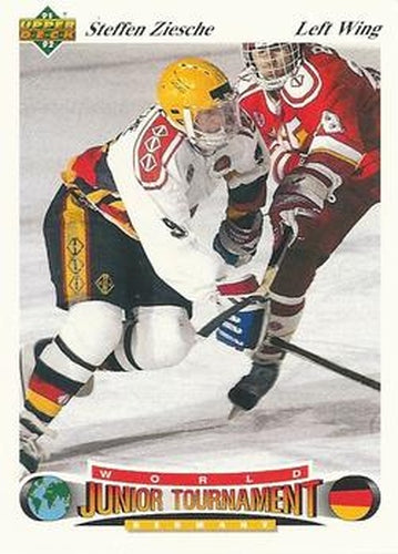#42 Steffen Ziesche - Germany - 1991-92 Upper Deck Czech World Juniors Hockey