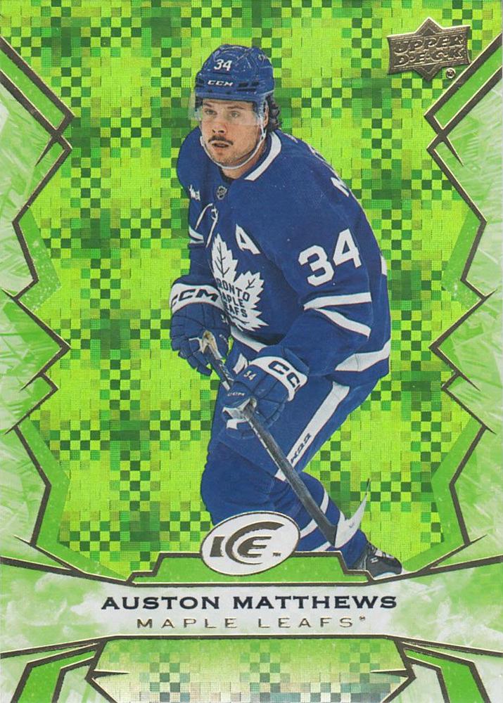 #42 Auston Matthews - Toronto Maple Leafs - 2022-23 Upper Deck Ice - Green Hockey