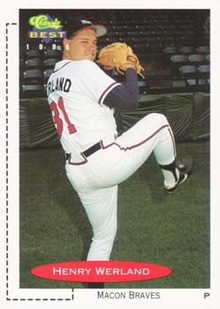 #42 Henry Werland - Macon Braves - 1991 Classic Best Baseball