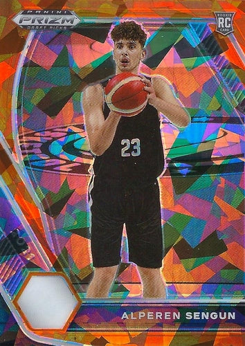 #42 Alperen Sengun - Besiktas J.K. - 2021 Panini Prizm Draft Picks - Orange Ice Basketball
