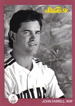 #42 John Farrell - Cleveland Indians - 1991 Studio Baseball