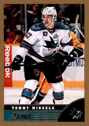 #430 Tommy Wingels - San Jose Sharks - 2013-14 Score - Gold Hockey