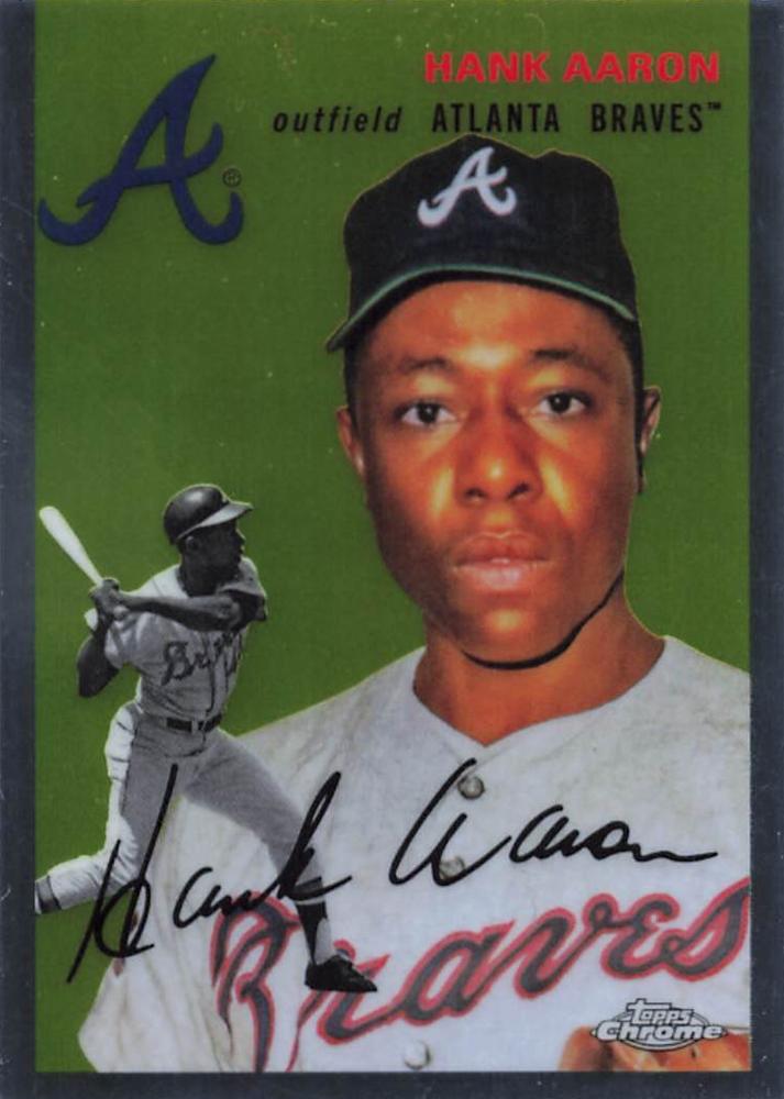 #432 Hank Aaron - Atlanta Braves - 2023 Topps Chrome Platinum Anniversary Baseball