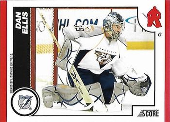 #434 Dan Ellis - Tampa Bay Lightning - 2010-11 Score Hockey