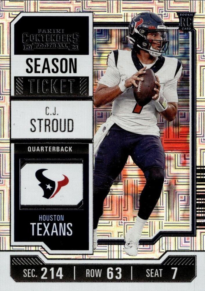 #40 C.J. Stroud RC - Houston Texans - 2023 Panini Contenders Football