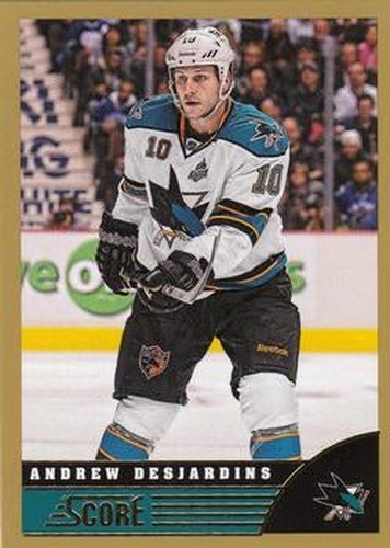 #435 Andrew Desjardins - San Jose Sharks - 2013-14 Score - Gold Hockey