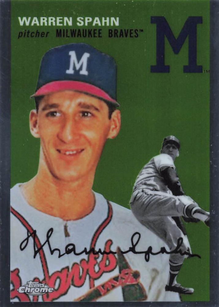 #438 Warren Spahn - Milwaukee Braves - 2023 Topps Chrome Platinum Anniversary Baseball