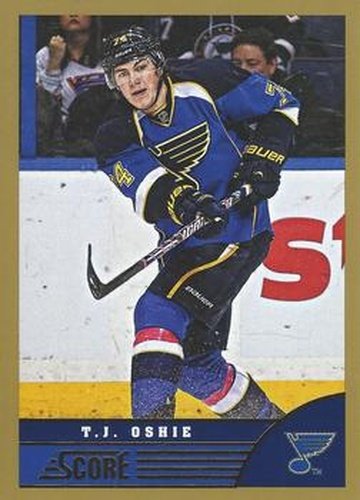 #439 T.J. Oshie - St. Louis Blues - 2013-14 Score - Gold Hockey