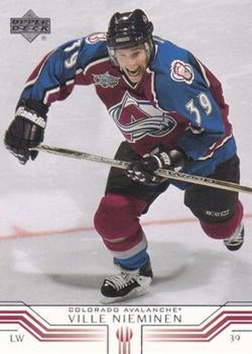 #43 Ville Nieminen - Colorado Avalanche - 2001-02 Upper Deck Hockey