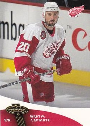 #43 Martin Lapointe - Detroit Red Wings - 2000-01 Upper Deck Heroes Hockey