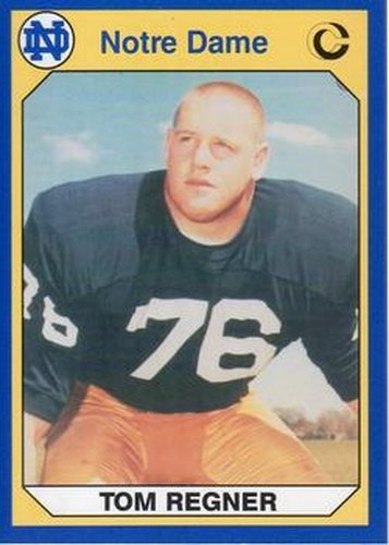 #43 Tom Regner - Notre Dame Fighting Irish - 1990 Collegiate Collection Notre Dame Football