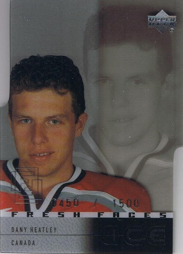 #43 Dany Heatley - Canada - 2000-01 Upper Deck Ice Hockey