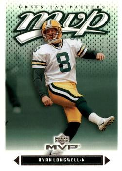 #43 Ryan Longwell - Green Bay Packers - 2003 Upper Deck MVP Football