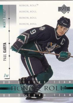 #43 Paul Kariya - Anaheim Mighty Ducks - 2001-02 Upper Deck Honor Roll Hockey