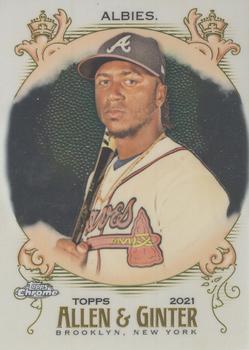 #43 Ozzie Albies - Atlanta Braves - 2021 Topps Allen & Ginter Chrome Baseball