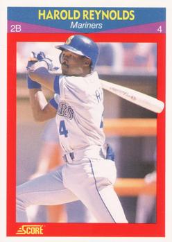 #43 Harold Reynolds - Seattle Mariners - 1990 Score 100 Superstars Baseball