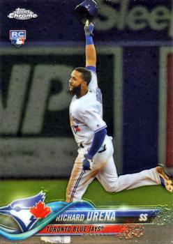 #43 Richard Urena - Toronto Blue Jays - 2018 Topps Chrome Baseball