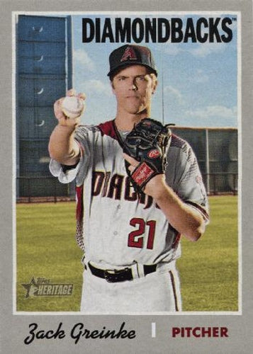 #442b Zack Greinke - Arizona Diamondbacks - 2019 Topps Heritage Baseball