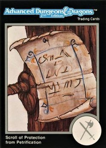 #443 Scroff of Protection from Petrification - 1991 TSR Advanced Dungeons & Dragons - Silver