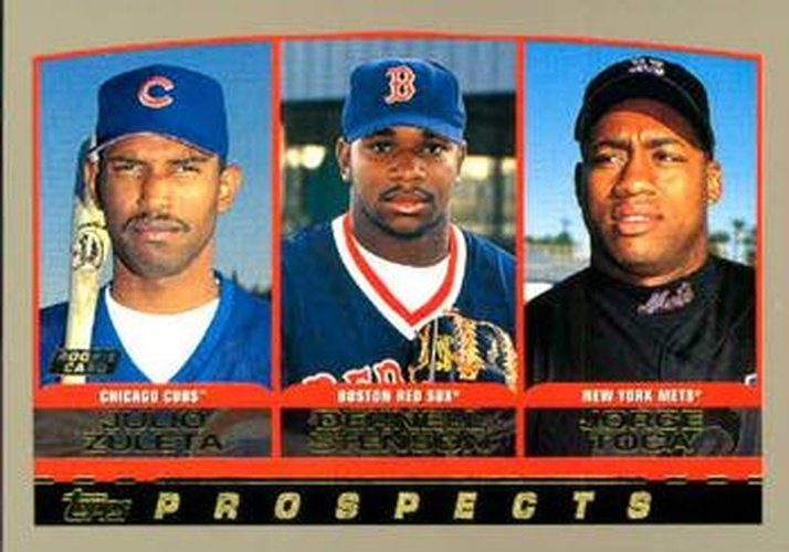 #444 Julio Zuleta / Dernell Stenson / Jorge Toca - Chicago Cubs / Boston Red Sox / New York Mets - 2000 Topps Baseball