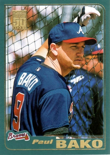 #445 Paul Bako - Atlanta Braves - 2001 Topps Baseball