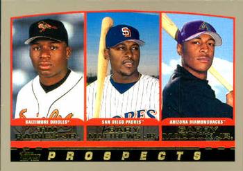 #445 Tim Raines Jr. / Gary Matthews Jr. / Garry Maddox Jr. - Arizona Diamondbacks / San Diego Padres / Baltimore Orioles - 2000 Topps Baseball