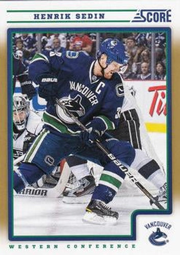 #446 Henrik Sedin - Vancouver Canucks - 2012-13 Score - Gold Rush Hockey