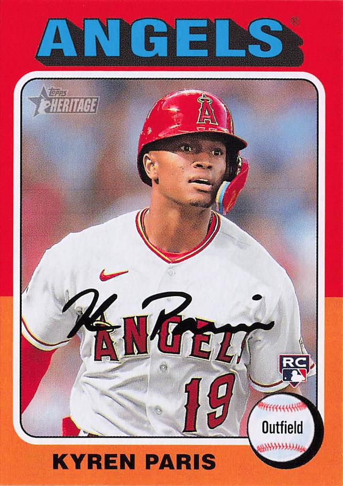 #447 Kyren Paris - Los Angeles Angels - 2024 Topps Heritage Baseball