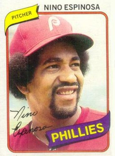 #447 Nino Espinosa - Philadelphia Phillies - 1980 Topps Baseball