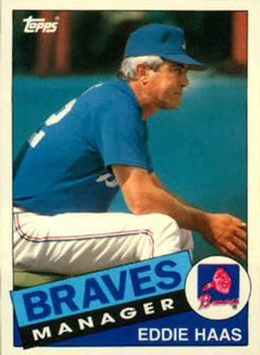 #44T Eddie Haas - Atlanta Braves - 1985 Topps Traded Baseball