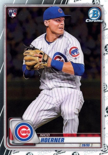 #44 Nico Hoerner - Chicago Cubs - 2020 Bowman Chrome Baseball
