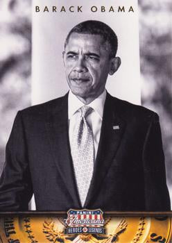#44 Barack Obama - 2012 Panini Americana Heroes & Legends