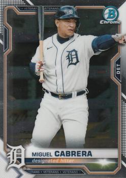 #44 Miguel Cabrera - Detroit Tigers - 2021 Bowman Chrome Baseball