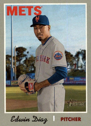 #451 Edwin Diaz - New York Mets - 2019 Topps Heritage Baseball
