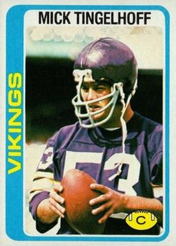 #451 Mick Tingelhoff - Minnesota Vikings - 1978 Topps Football
