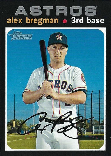 #453e Alex Bregman - Houston Astros - 2020 Topps Heritage Baseball
