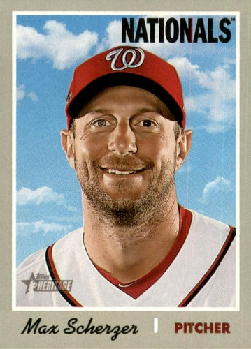 #454 Max Scherzer - Washington Nationals - 2019 Topps Heritage Baseball