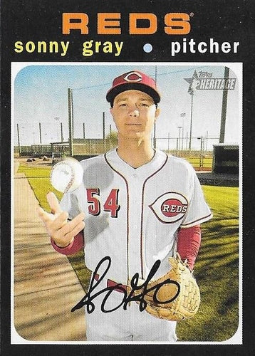 #455 Sonny Gray - Cincinnati Reds - 2020 Topps Heritage Baseball