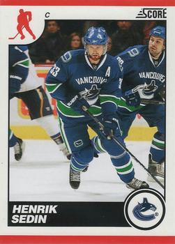 #456 Henrik Sedin - Vancouver Canucks - 2010-11 Score Hockey