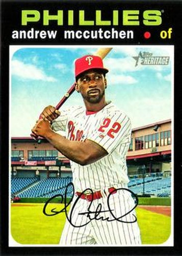 #456 Andrew McCutchen - Philadelphia Phillies - 2020 Topps Heritage Baseball