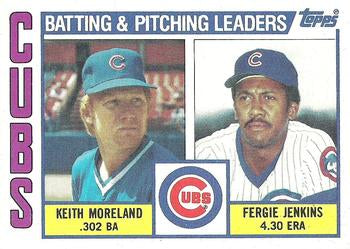 #456 Cubs Leaders / Checklist Keith Moreland / Fergie Jenkins - Chicago Cubs - 1984 Topps Baseball