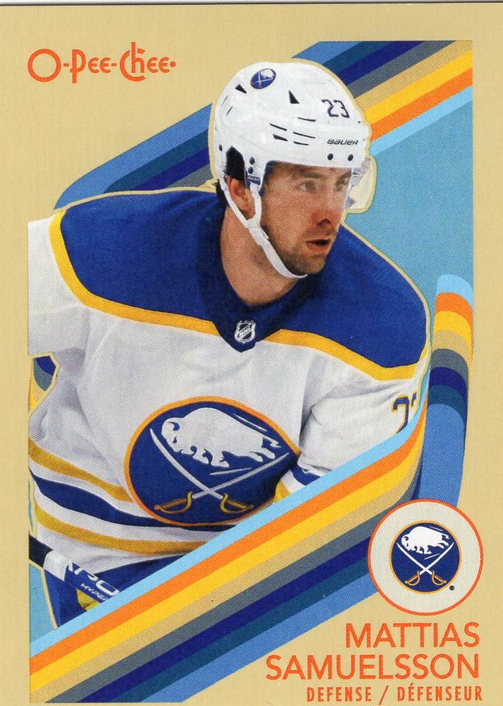#457 Mattias Samuelsson - Buffalo Sabres - 2023-24 O-Pee-Chee - Retro Hockey
